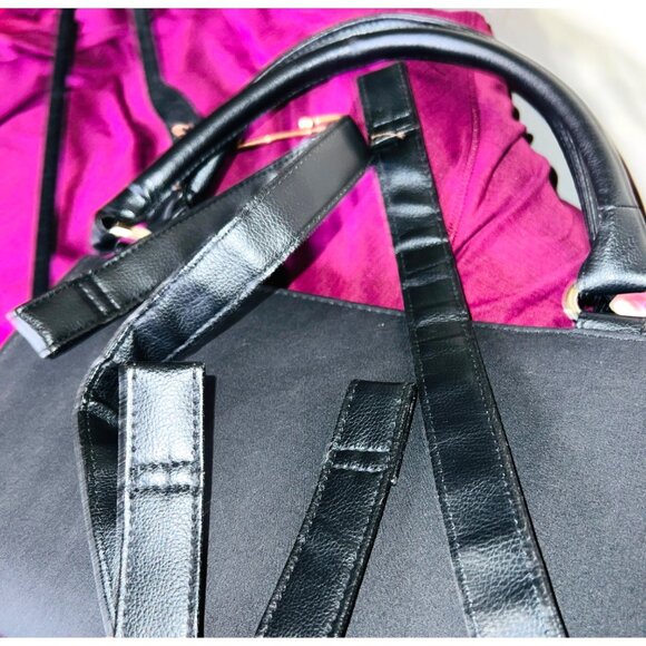 Black Handbag With Dual Handles & Removable Strap Angel Collection - Picture 4 of 4